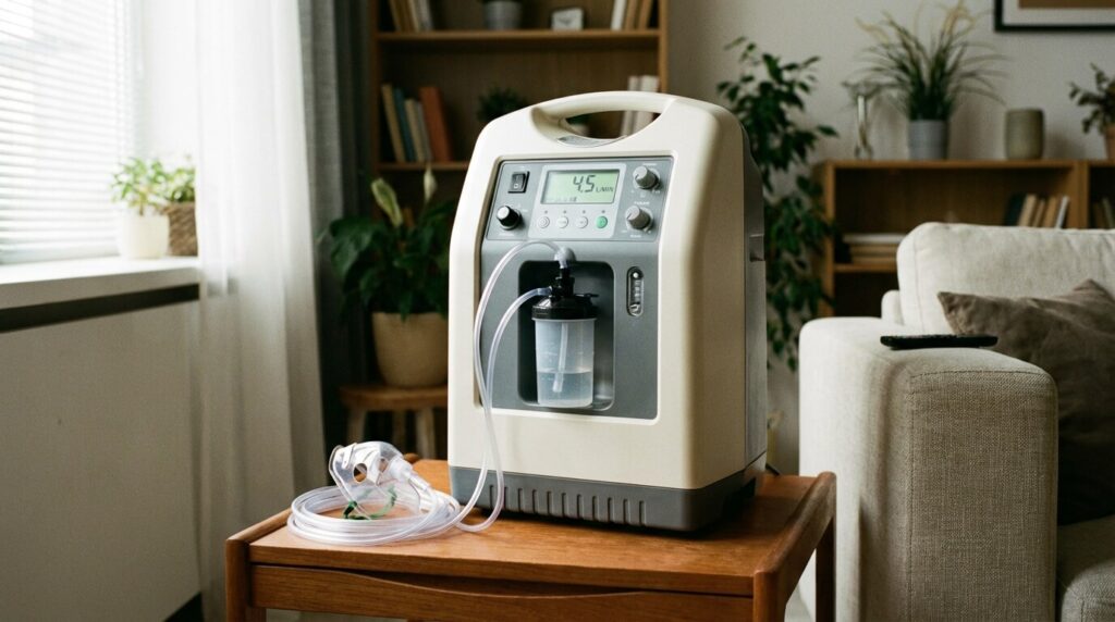 노령견 가정용 산소호흡기 대여 시 제공되는 일반적인 산소 발생기 기기 설명 사진