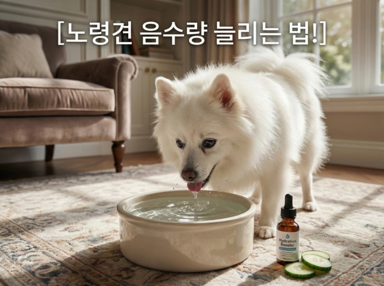 노령견 음수량 늘리는 5가지 비결 요약 인포그래픽